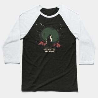 Woman and Moon Baseball T-Shirt